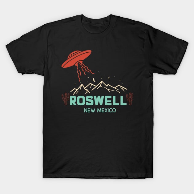 Roswell New Mexico, Roswell UFO Roswell NM Space Alien Area 51 Take Me With You Funny Alien Gift for Him Ufo Lover 1947 T-Shirt by Funkrafstik
